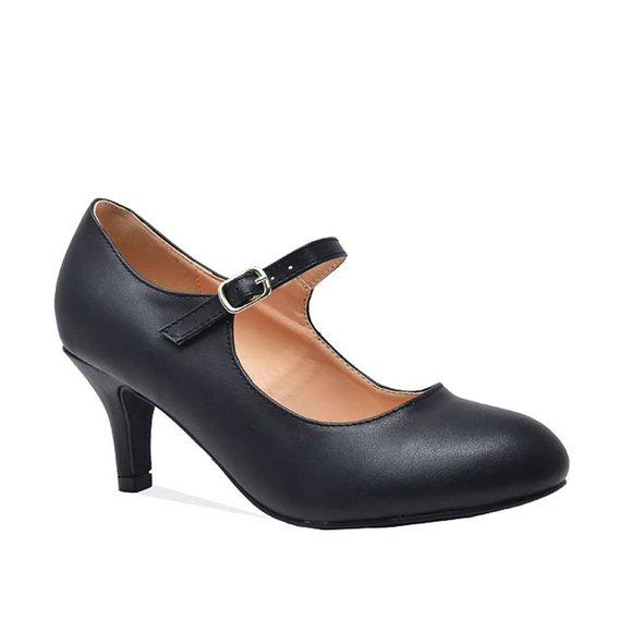 WOMEN'S VINTAGE STYLE LOW HEEL - Picture 2 of 4